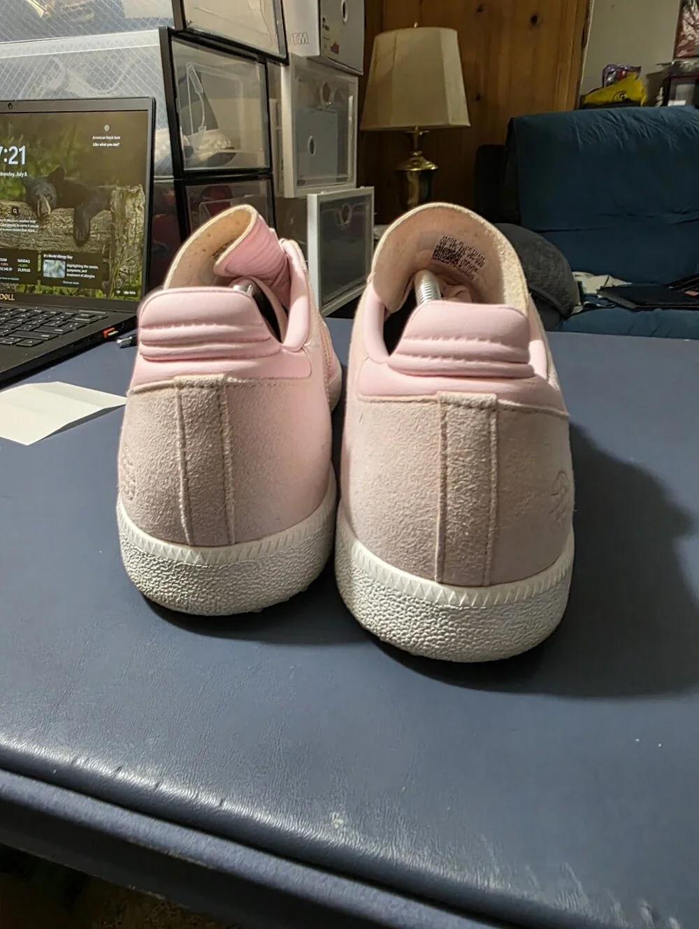 adidas Samba Pink Retro Leather Sneakers Size 12m/13w